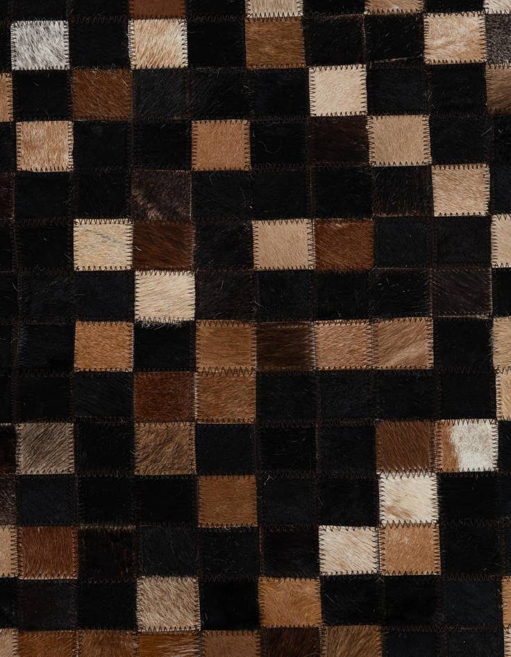 Detail image of  5' x 7' 8 Cowhide Leather Rug