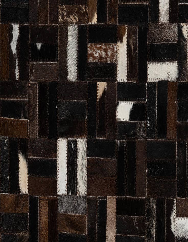 Detail image of  5' x 7' 10 Cowhide Leather Rug