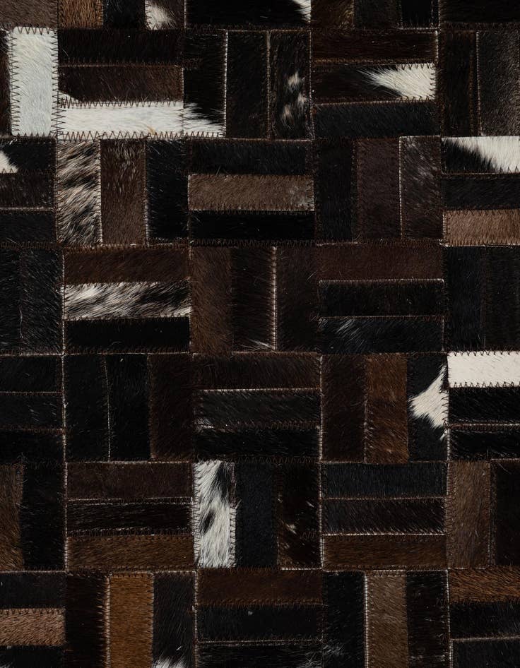 Detail image of  5' x 7' 10 Cowhide Leather Rug