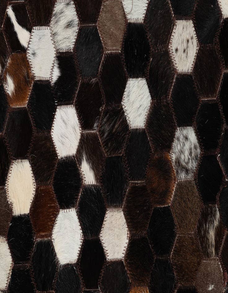 Detail image of  5' 1 x 8' Cowhide Leather Rug