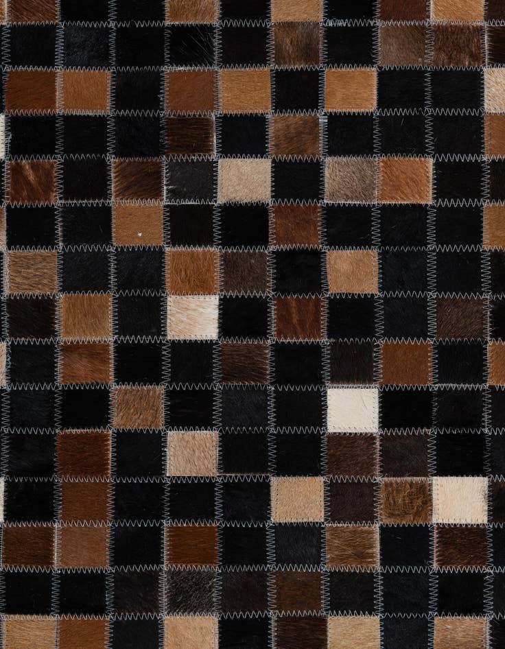 Detail image of  5' 1 x 8' Cowhide Leather Rug