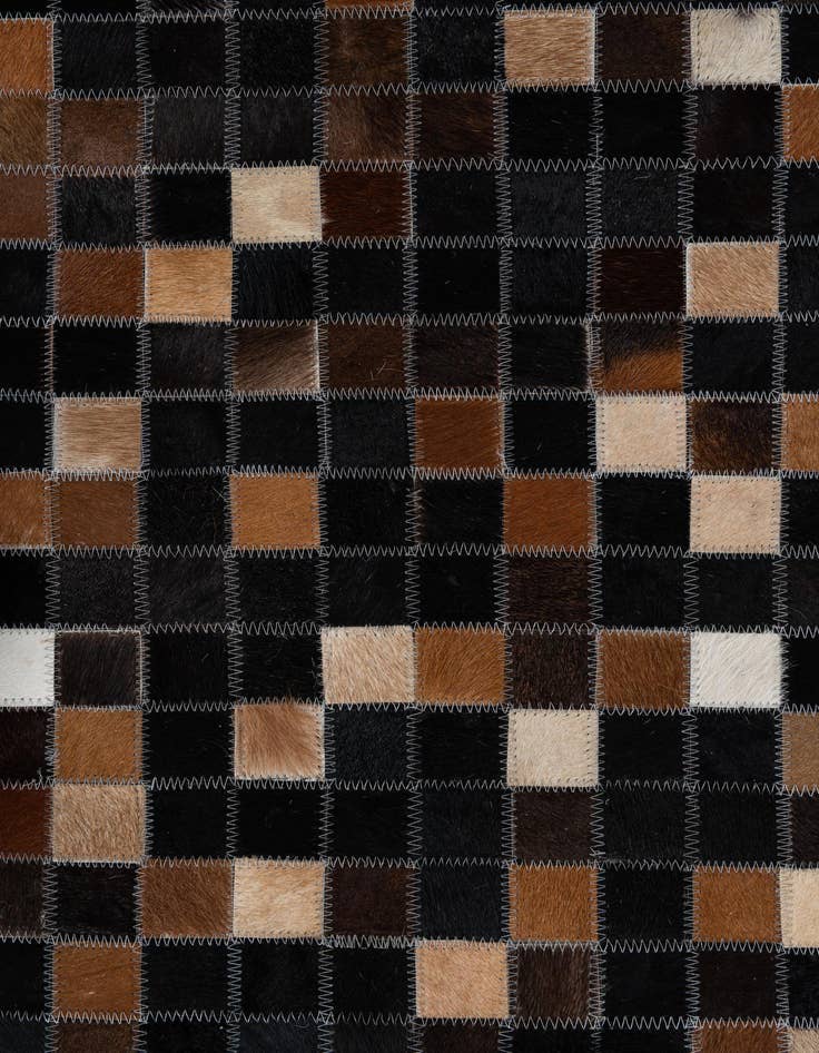 Detail image of  5' 1 x 8' Cowhide Leather Rug