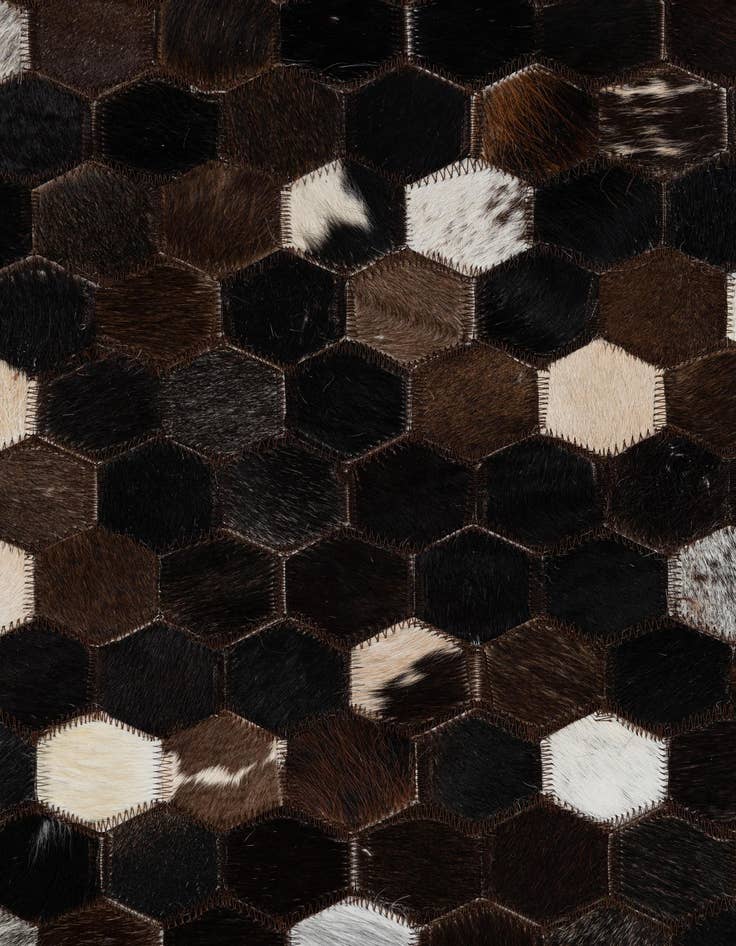 Detail image of  5' x 7' 10 Cowhide Leather Rug