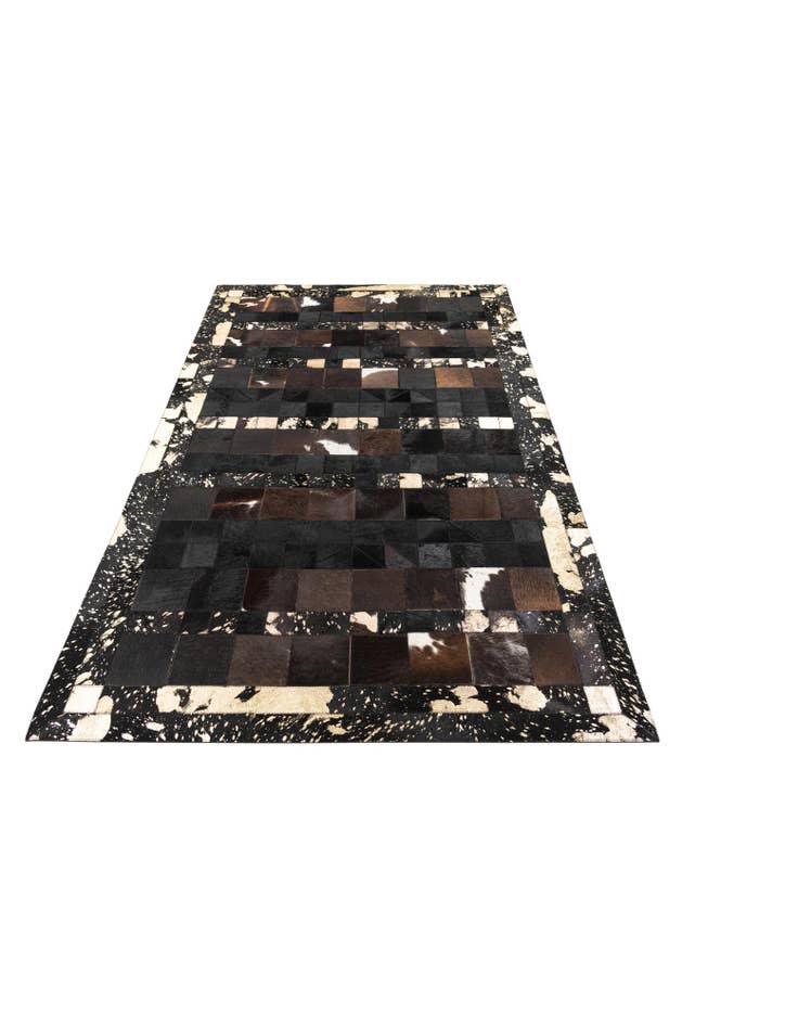 Detail image of  4' 10 x 8' Cowhide Leather Rug