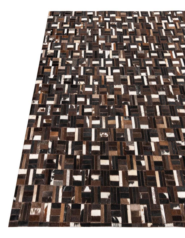 Detail image of  5' x 7' 10 Cowhide Leather Rug
