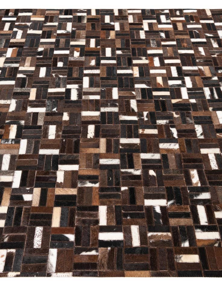 Detail image of  5' x 7' 10 Cowhide Leather Rug