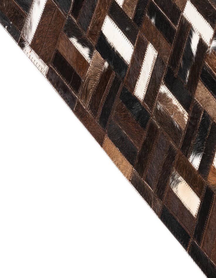 Detail image of  5' x 7' 10 Cowhide Leather Rug