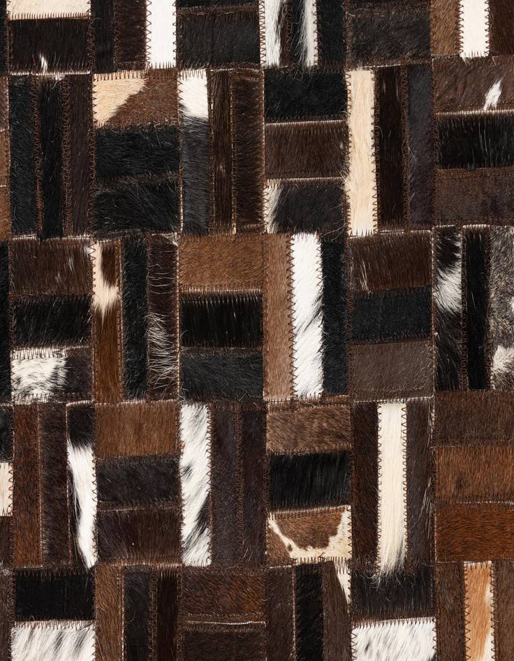 Detail image of  5' x 7' 10 Cowhide Leather Rug