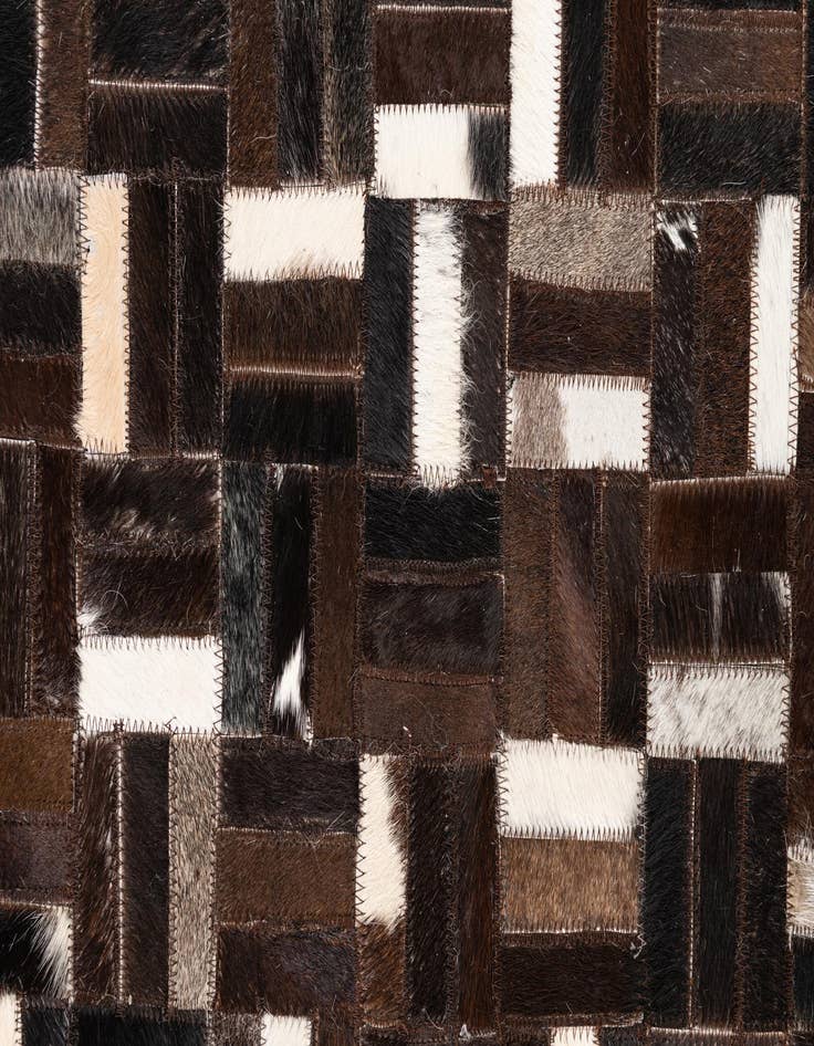 Detail image of  5' x 7' 10 Cowhide Leather Rug