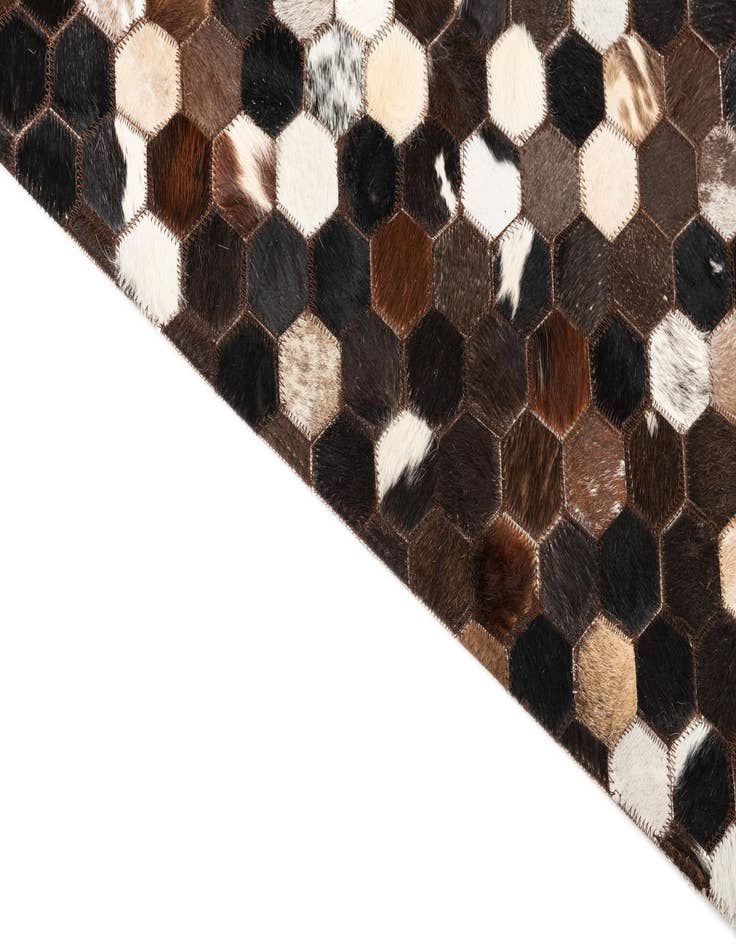 Detail image of  5' x 7' 10 Cowhide Leather Rug