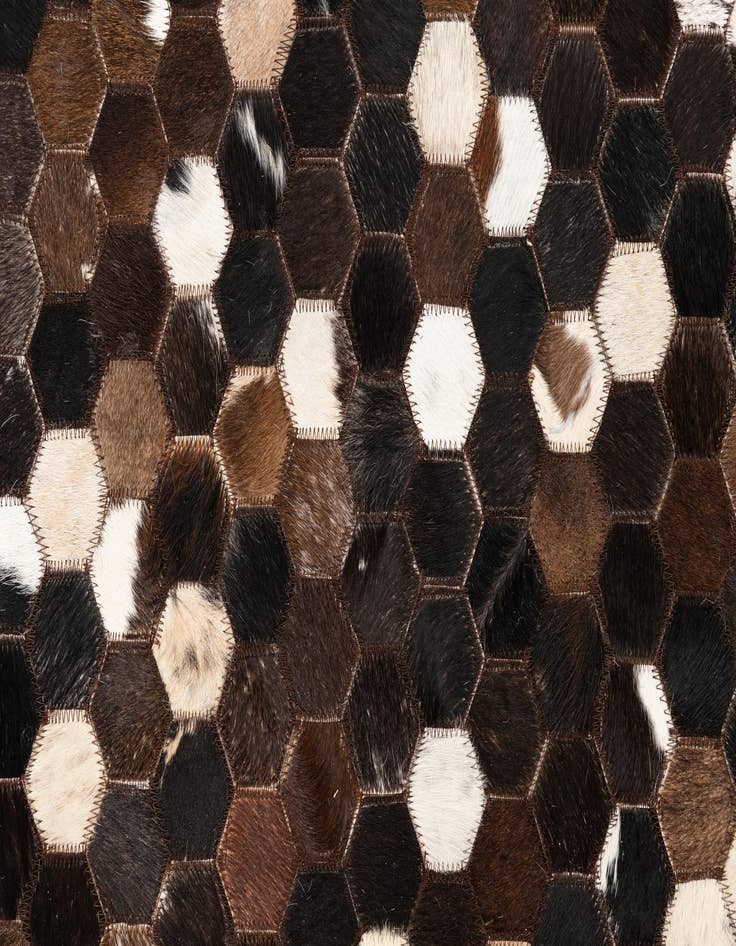 Detail image of  5' x 7' 10 Cowhide Leather Rug