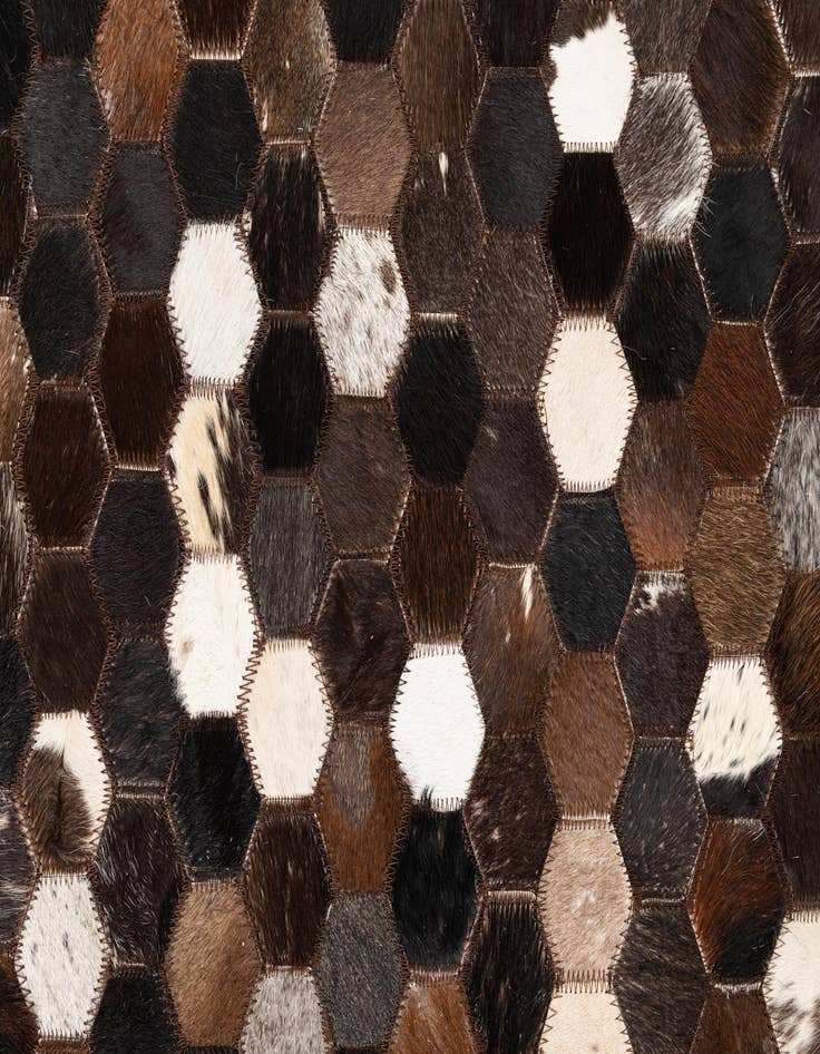 Detail image of  5' x 7' 10 Cowhide Leather Rug