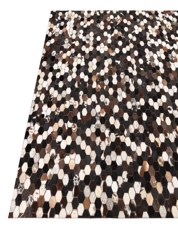 Detail image of  5' x 7' 10 Cowhide Leather Rug