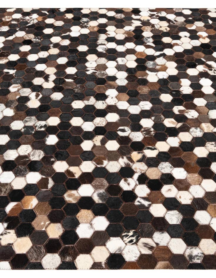 Detail image of  5' x 7' 10 Cowhide Leather Rug