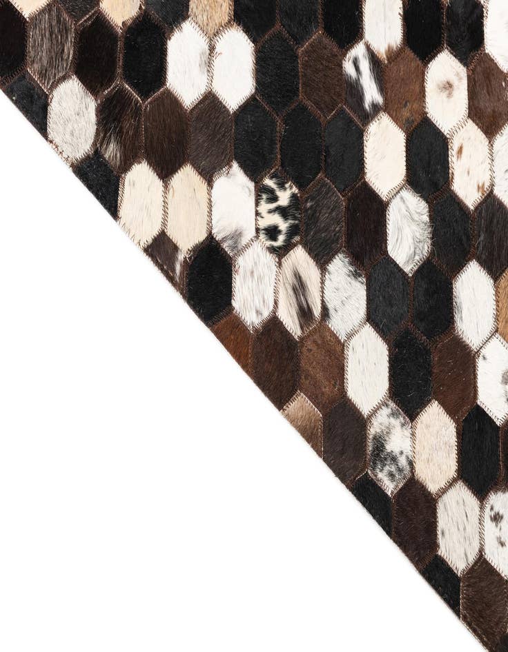 Detail image of  5' x 7' 10 Cowhide Leather Rug