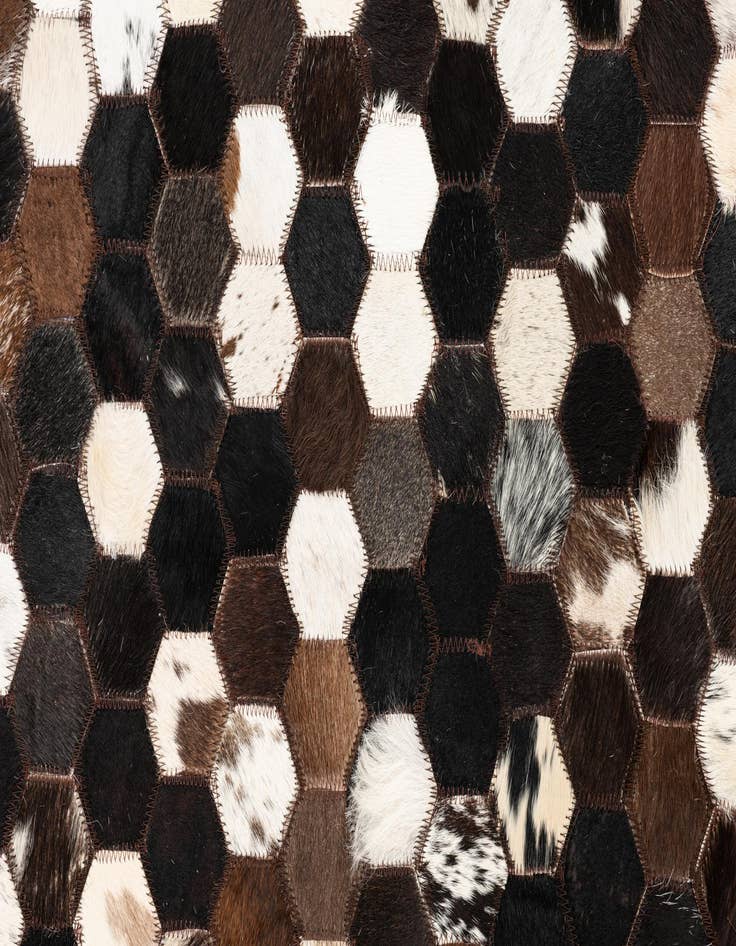 Detail image of  5' x 7' 10 Cowhide Leather Rug