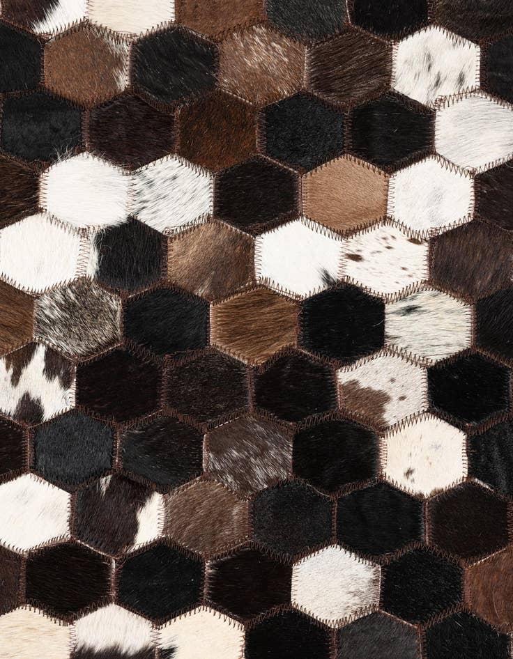 Detail image of  5' x 7' 10 Cowhide Leather Rug