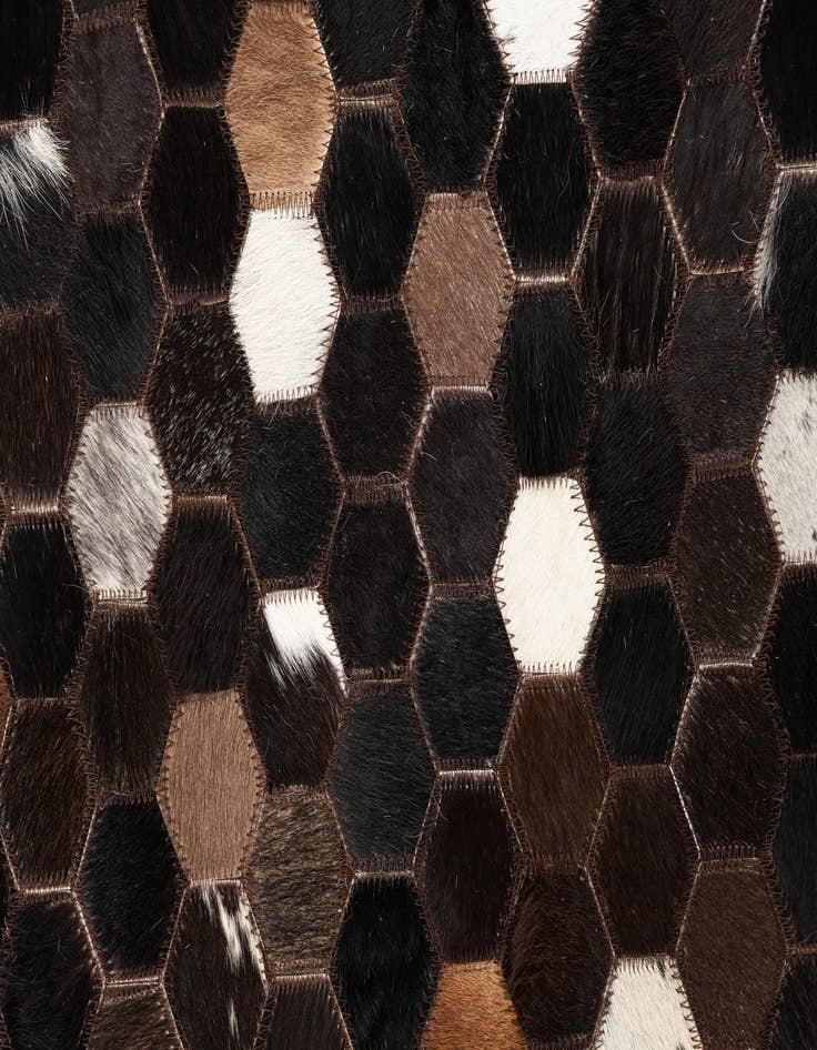 Detail image of  5' x 8' Cowhide Leather Rug
