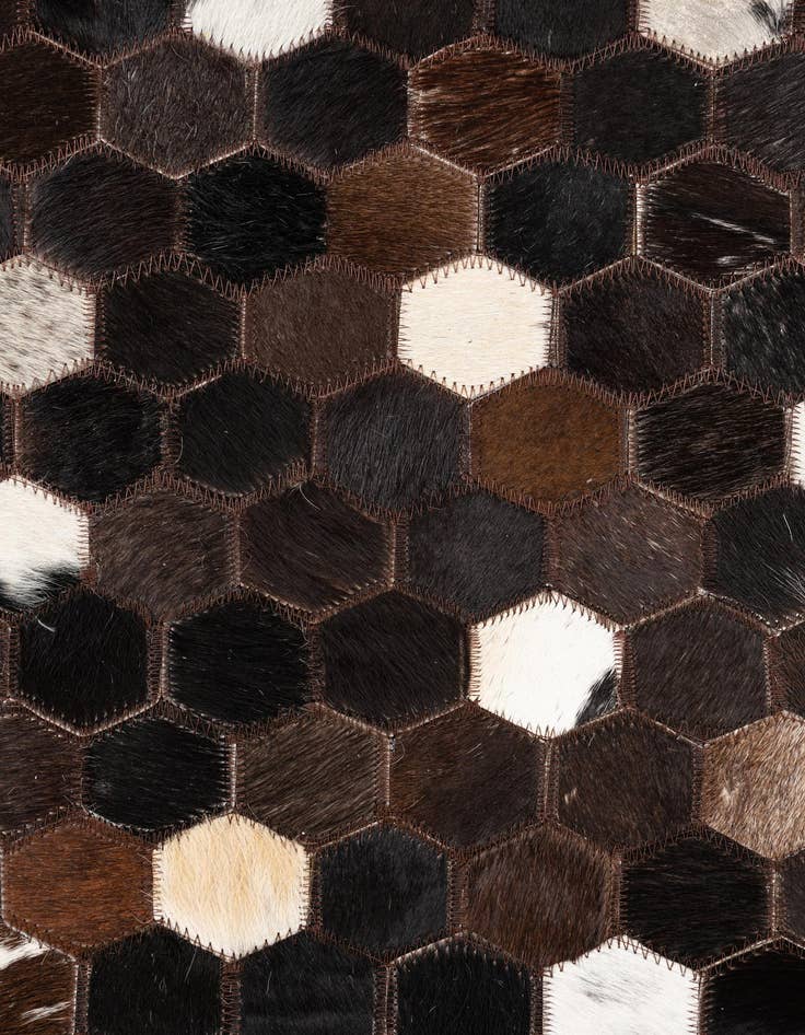 Detail image of  5' x 8' Cowhide Leather Rug