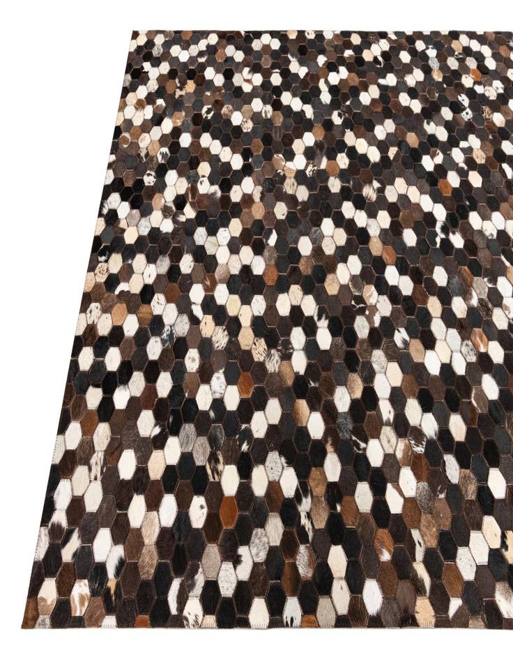 Detail image of  5' x 7' 10 Cowhide Leather Rug