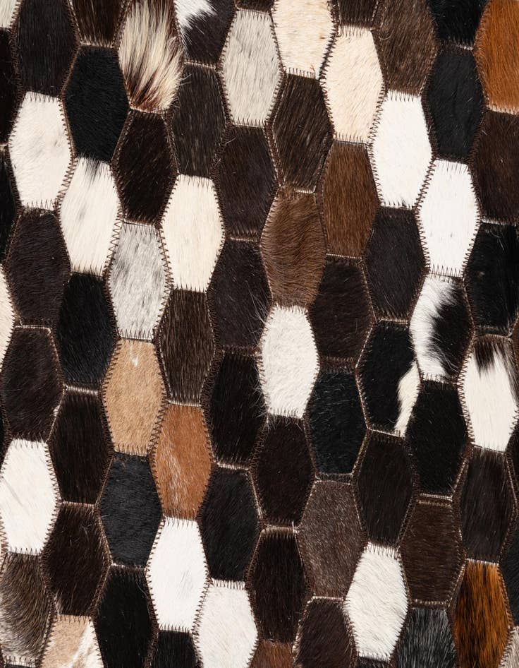 Detail image of  5' x 7' 10 Cowhide Leather Rug