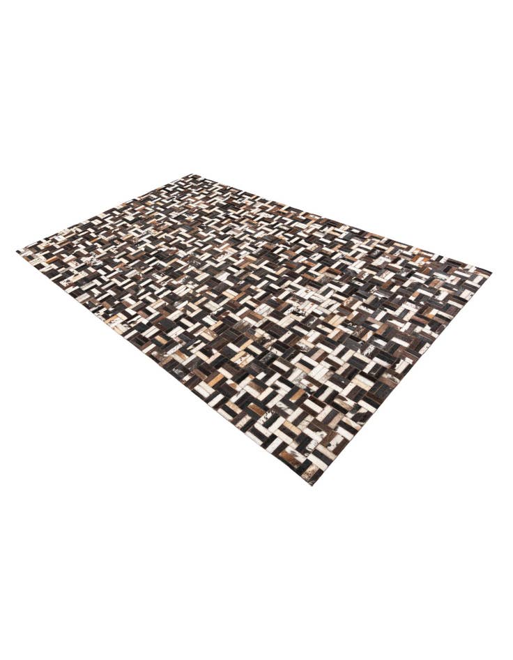 Detail image of  5' x 7' 10 Cowhide Leather Rug