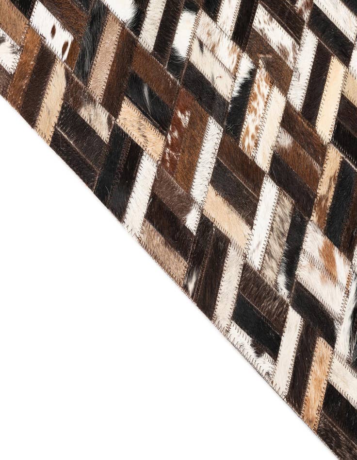 Detail image of  5' x 7' 10 Cowhide Leather Rug