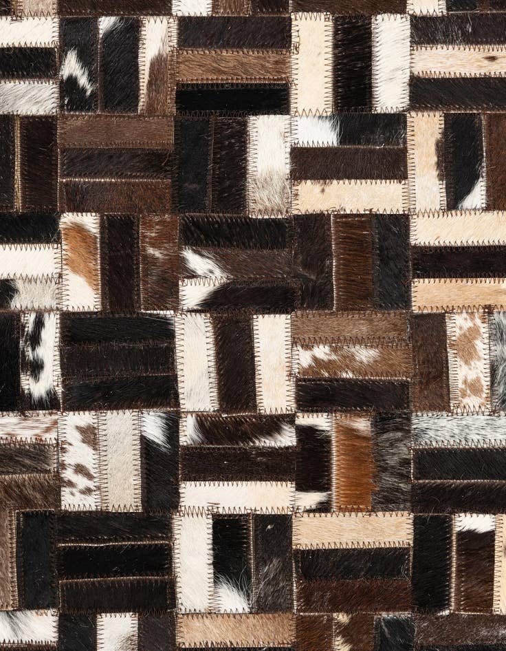 Detail image of  5' x 7' 10 Cowhide Leather Rug