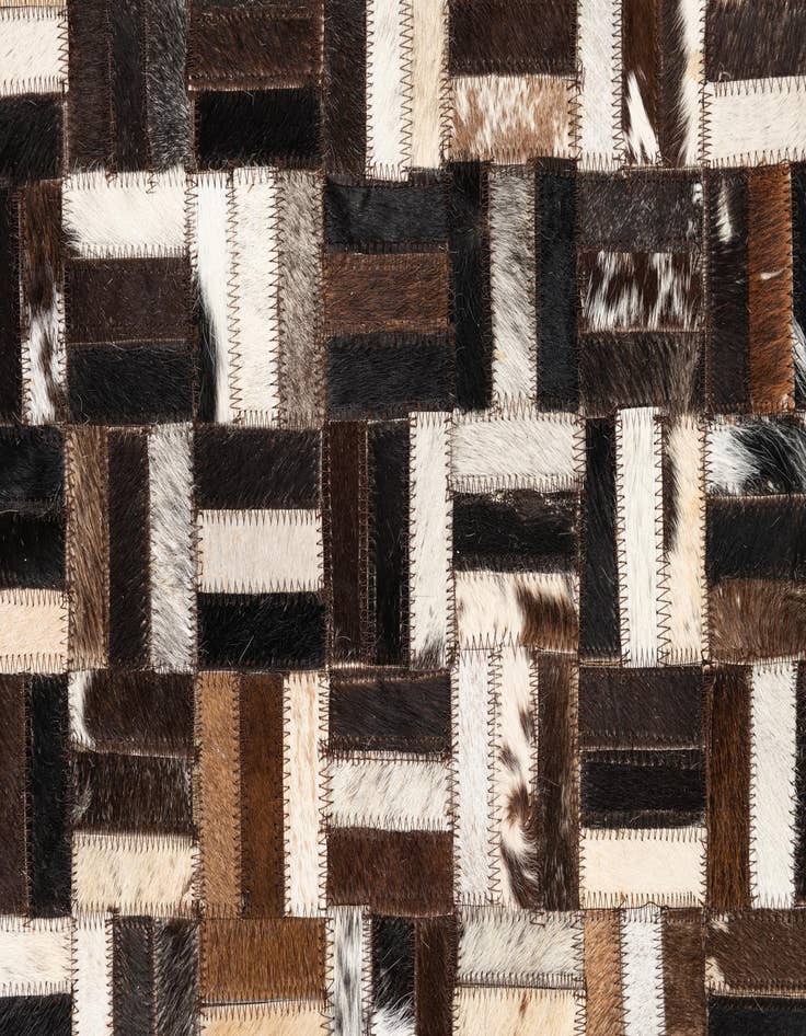Detail image of  5' x 7' 10 Cowhide Leather Rug