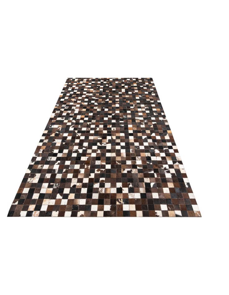 Detail image of  5' 1 x 8' 2 Cowhide Leather Rug