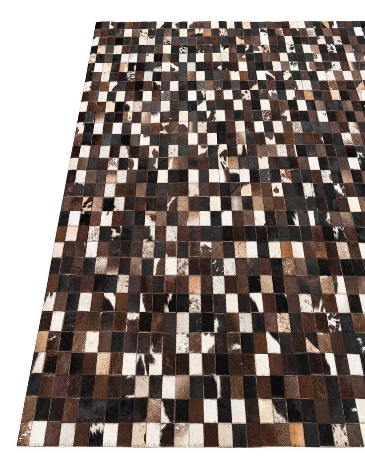 Detail image of  5' 1 x 8' 2 Cowhide Leather Rug