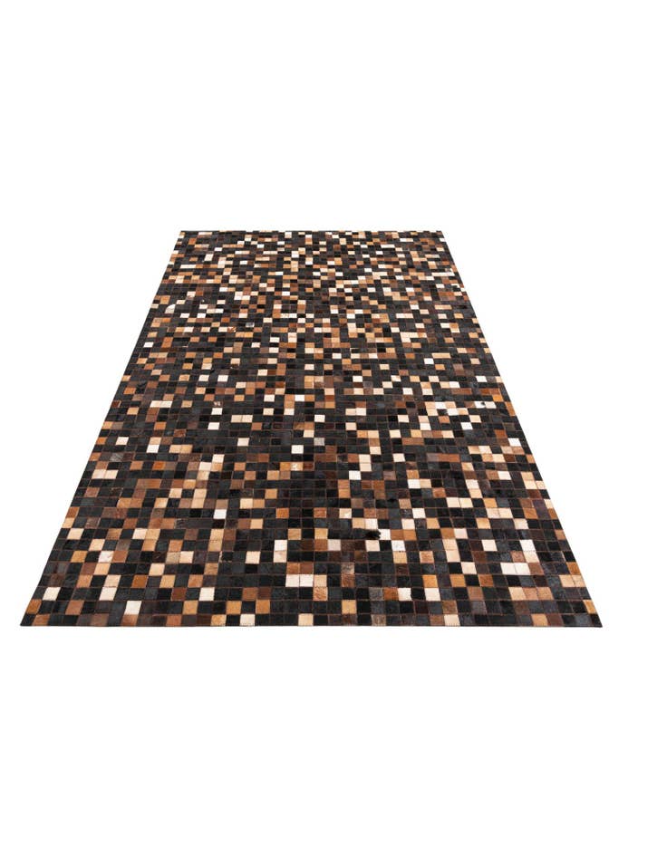 Detail image of  5' x 7' 8 Cowhide Leather Rug