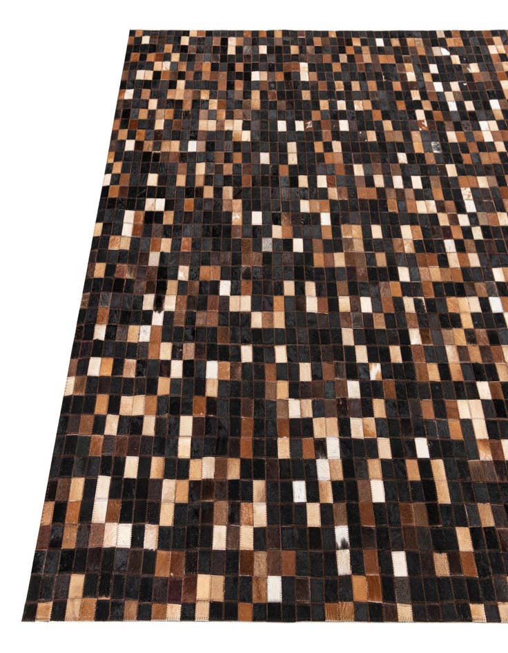 Detail image of  5' x 7' 8 Cowhide Leather Rug