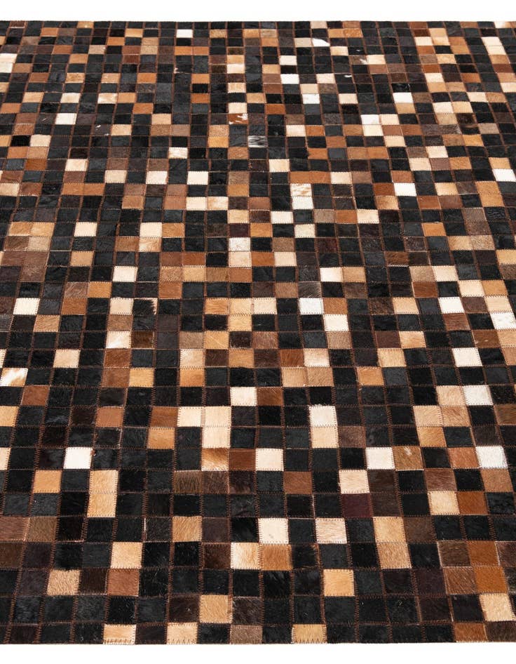 Detail image of  5' x 7' 8 Cowhide Leather Rug