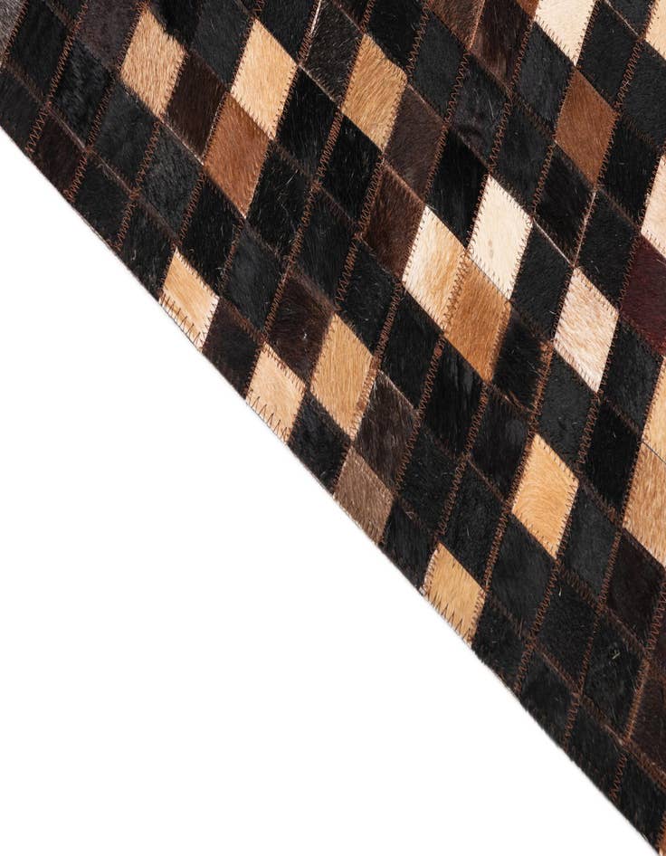 Detail image of  5' x 7' 8 Cowhide Leather Rug