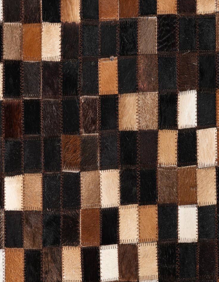 Detail image of  5' x 7' 8 Cowhide Leather Rug