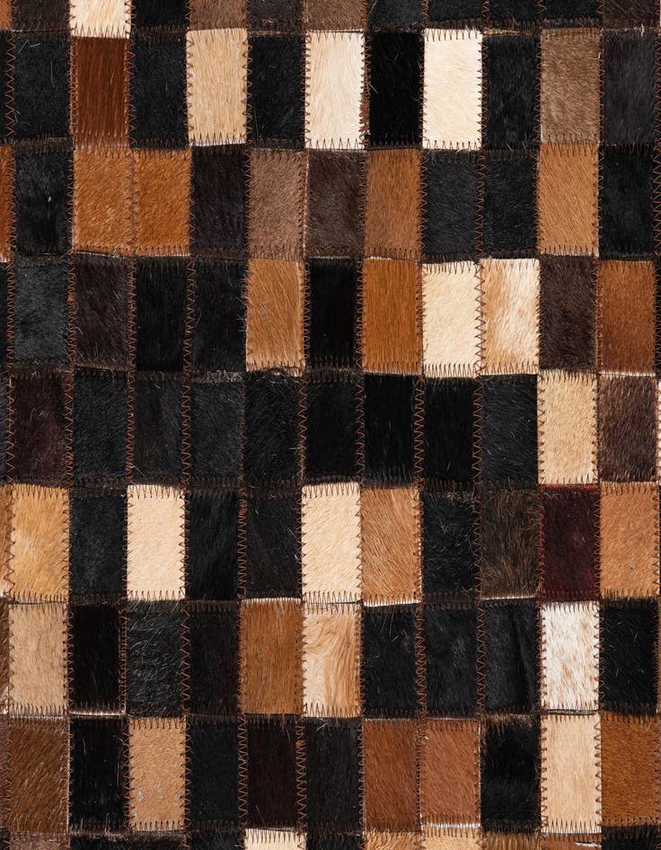Detail image of  5' x 7' 8 Cowhide Leather Rug