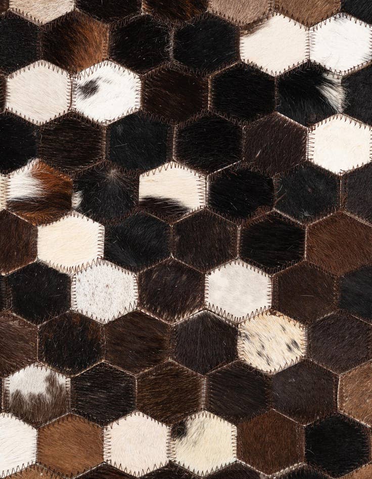 Detail image of  5' x 8' Cowhide Leather Rug