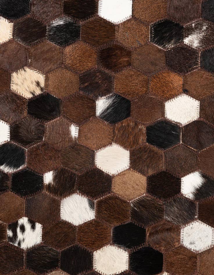 Detail image of  5' x 8' Cowhide Leather Rug