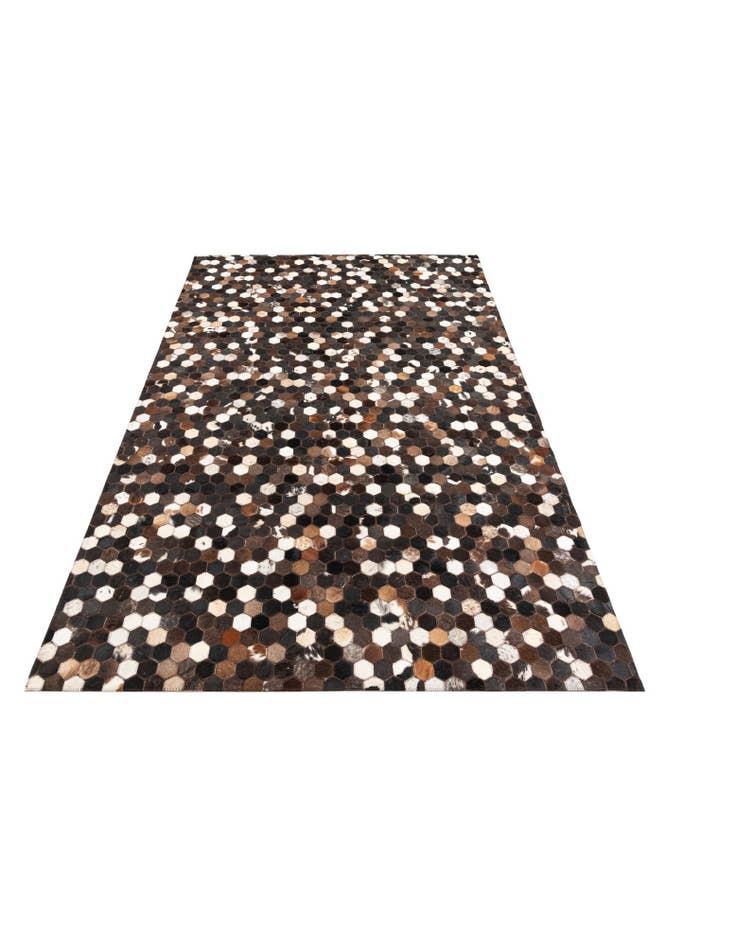 Detail image of  5' 2 x 7' 9 Cowhide Leather Rug