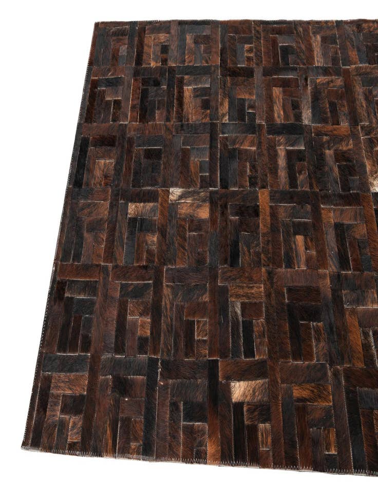 Detail image of  3' 8 x 5' 6 Cowhide Leather Rug