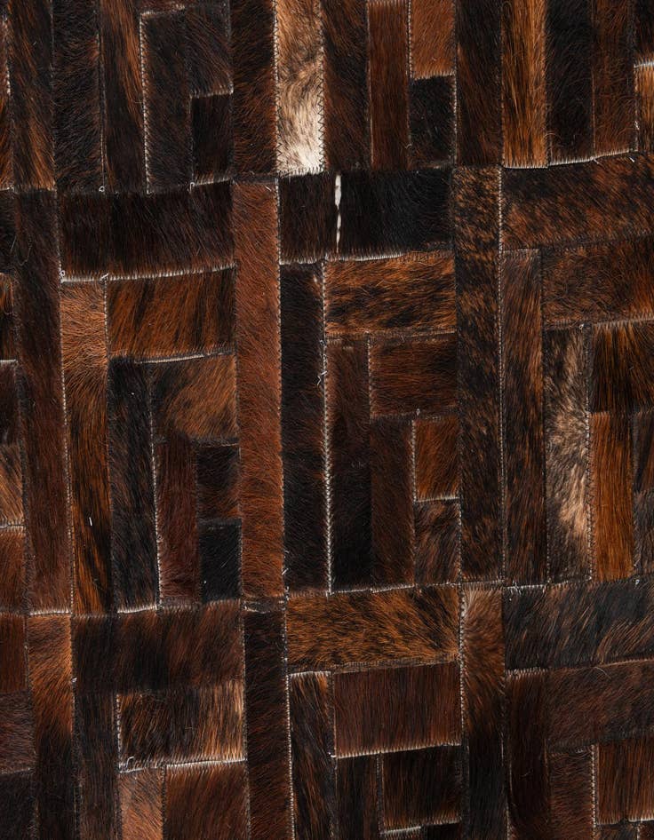 Detail image of  3' 8 x 5' 6 Cowhide Leather Rug