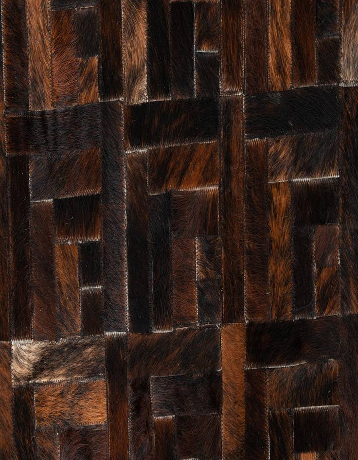 Detail image of  3' 8 x 5' 6 Cowhide Leather Rug