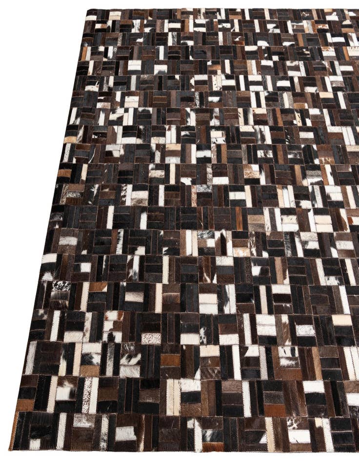 Detail image of  5' x 7' 8 Cowhide Leather Rug