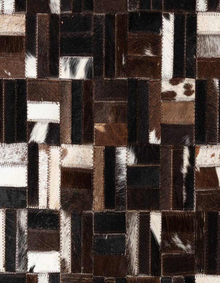 Detail image of  5' x 7' 8 Cowhide Leather Rug
