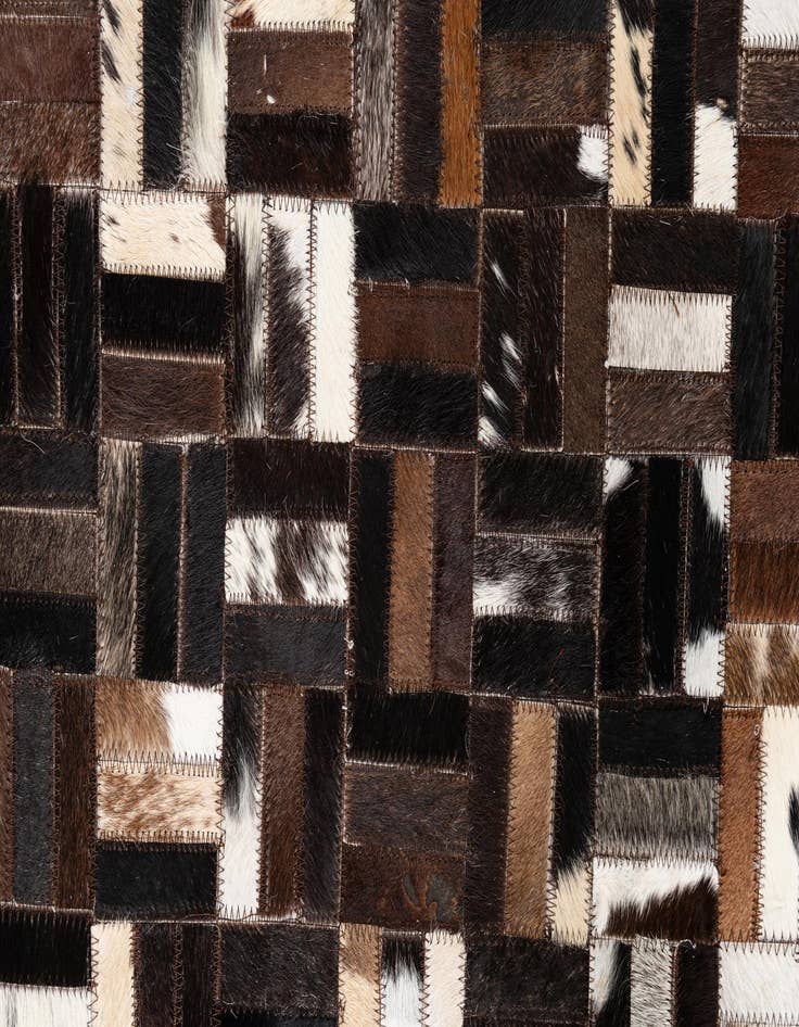 Detail image of  5' x 7' 8 Cowhide Leather Rug