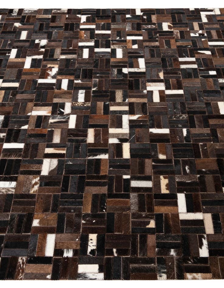 Detail image of  5' x 7' 10 Cowhide Leather Rug
