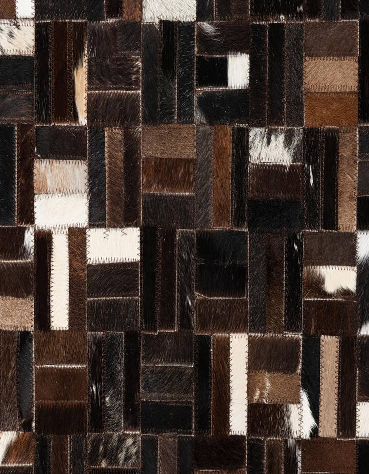Detail image of  5' x 7' 10 Cowhide Leather Rug