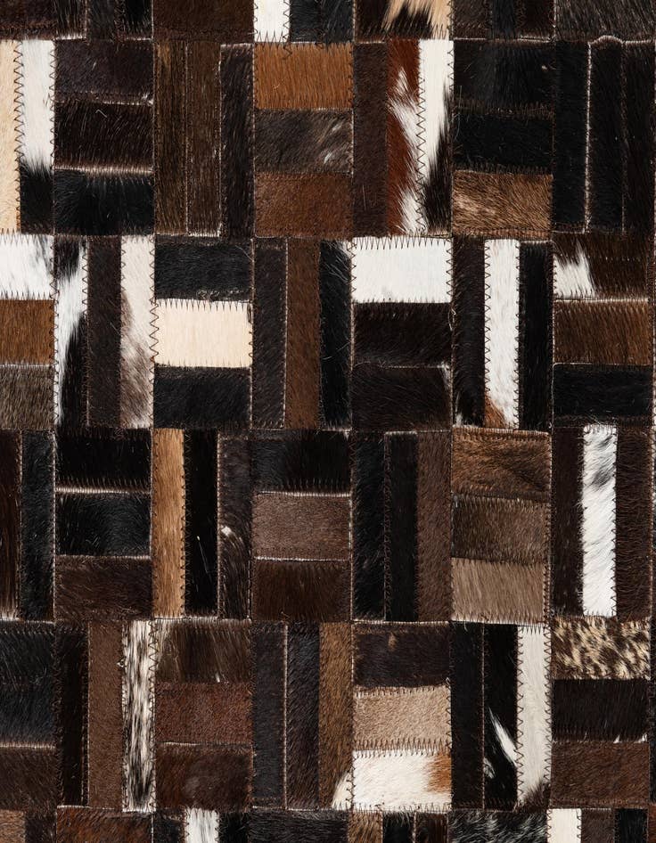 Detail image of  5' x 7' 10 Cowhide Leather Rug