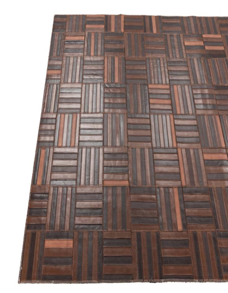 Detail image of  4' x 5' 6 Cowhide Leather Rug